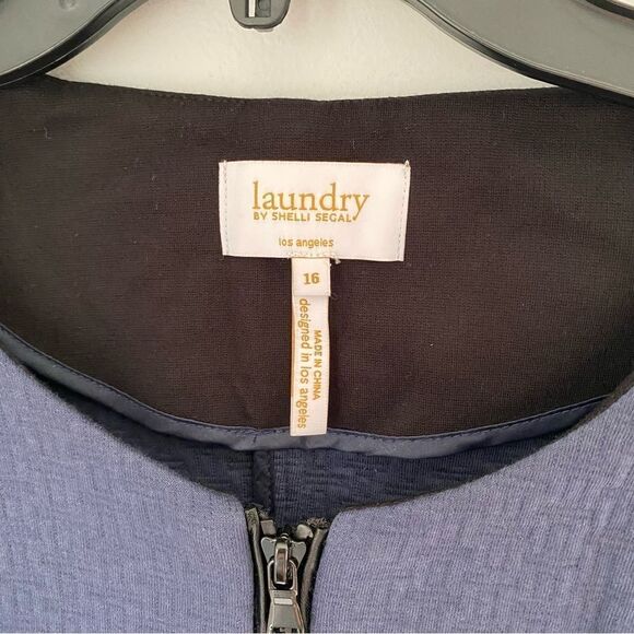 Laundry by Shelly Segal Women’s Full Zipper Crew Neck Jacket size 16 - Picture 2 of 3